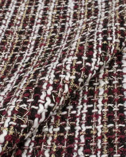 Букле с люрексом клетка арт. БКЛ-31-1-21460.005