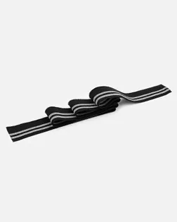 Подвязы трикотажные с люрексом р.4х100см черный/серебро арт. МНП-53-3-46620.003