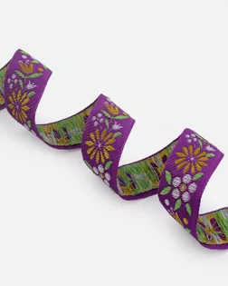 Тесьма жаккард ш.2,4 см 25м сиреневый арт. ТЖО-95-2-35023.002