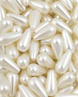 Бусы под жемчуг р.0,8х1,6см 500гр ~1250шт молочный арт. БЖР-95-1-46667.001