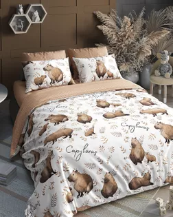 Поплин 150 ш. 105 гр.  Капибары комп  рис.7716/1 арт. ПДУ-82-1-Б00409.054