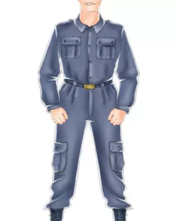 Выкройка: брюки форменные милицейские арт. ВКК-249-1-ЛК0006032