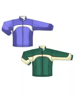 Выкройка: спортивная куртка с карманами в рельефе арт. ВКК-1543-1-ЛК0006122 Выкройка: спортивная куртка с карманами в рельефе арт. ВКК-1543-1-ЛК0006122