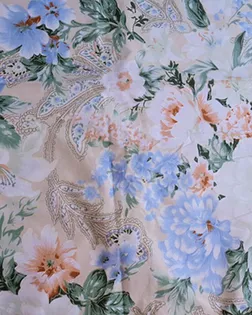 Тик 100% п/э 220 см (95-100) диз. Цветы D-015 (100) арт. ЛЮКС-27-30-ЛЮКС18096555.00030