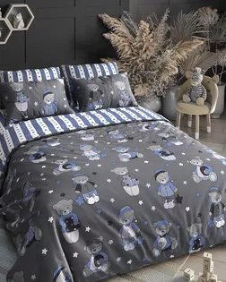 Поплин 150 ш. 105 гр. Мишки синие рис. 7645/1 арт. ПДУ-66-1-Б00409.040