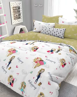 Поплин 220 ш. 105 гр. Модницы комп. Олива рис. 28536/2 арт. ПДУ-13-1-1513.055