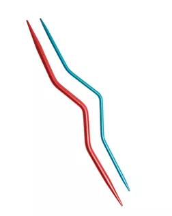 45503 Knit Pro Спицы вспомогательные для кос 6мм, 8мм, алюминий, серый, 2шт арт. ИВЗ-273-1-46639