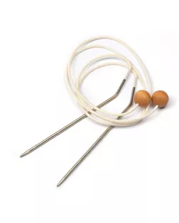 Спицы с фиксаторами на лесках Волшебные петли-4 (спицы с подгибом) д.2.8 мм дл.600мм арт. ИВЗ-269-1-46430