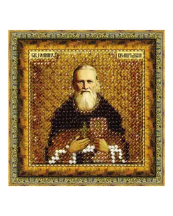 Рисунок на ткани ВЫШИВАЛЬНАЯ МОЗАИКА Икона Иоан Кронштадский 6,5х6,5 см арт. ВЫШ-70-1-46624