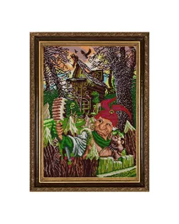 Рисунок на ткани КОНЁК Селфи с Бабой Ягой 29х39 см арт. ВЫШ-66-1-45985