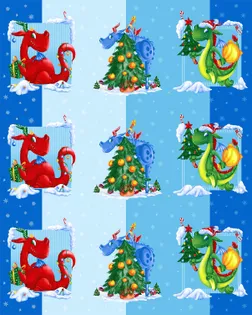 Веселые драконы (Полотно вафельное) арт. ПВН150-6-1-0895.067