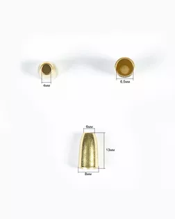 Наконечник металл р.0,6х1,3см 50 шт арт. НМ-64-1-48681