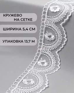Кружево на сетке ш.5,4см (13,7м) арт. СЕТ-153-1-48095