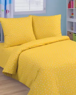 Бязь наб., шир. 150см,  пл 120+-2. 100% хл. рис 500206/1 Горошки желт арт. ХВ-1279-1-Б00525.015