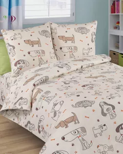 Бязь наб., шир. 150см,  пл 120+-2. 100% хл. рис 10128/1 Тузик арт. ХВ-1266-1-Б00525.002