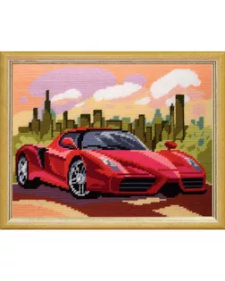 Набор для вышивания пряжей QUICK TAPESTRY Автомобиль 36х47 см арт. ВЫШ-73-1-45993