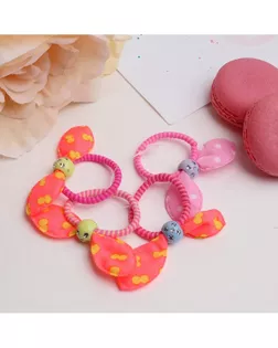 Резинка для волос "Магическая " (набор 4 шт) 2,5 см, ушки с шариками, микс арт. тапра-3-1-48766