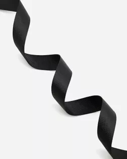 Лента репсовая ш.1,5см; пл.2,6гр/м уп.91,4м черный арт. ЛОР-123-1-45201.001