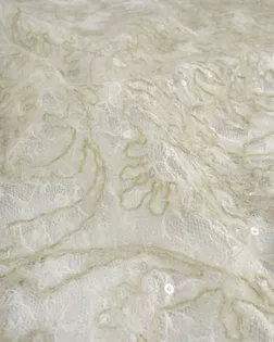 Кружевное полотно с вышивкой и пайеткой "Кливия" арт. КПКП-96-2-24620.002