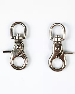 Карабин металлический никель 15/63мм цветной металл арт. ПРС-1241-1-ПРС0030692