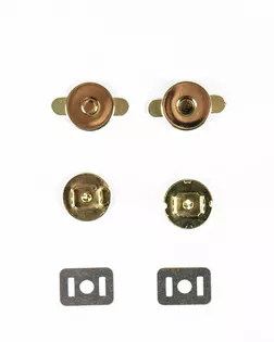 Кнопка магнитная на усиках золото 17мм металл арт. ПРС-1243-2-ПРС0030738