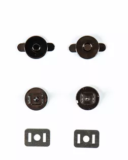 Кнопка магнитная на усиках черный никель 17мм металл арт. ПРС-1243-3-ПРС0030739