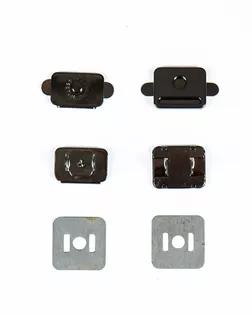 Кнопка магнитная на усиках черный никель 17х22мм металл арт. ПРС-1339-2-ПРС0031406