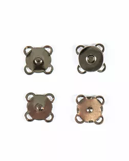 Кнопка магнитная пришивная никель 15мм металл арт. ПРС-1341-1-ПРС0031410