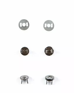 Кнопка магнитная на усиках черный никель 8,5мм металл арт. ПРС-2183-2-ПРС0034251