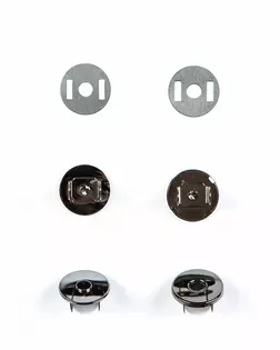 Кнопка магнитная на усиках черный никель 18,5мм металл арт. ПРС-2187-2-ПРС0034261