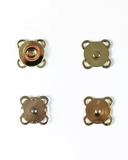 Кнопка магнитная пришивная золото 15мм металл арт. ПРС-1341-3-ПРС0034638