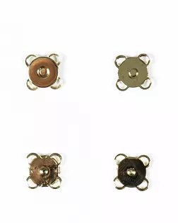 Кнопка магнитная пришивная золото 10мм металл арт. ПРС-1342-3-ПРС0034639