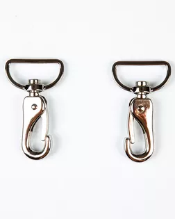 Карабин металлический никель 30/64мм металл арт. ПРС-2556-1-ПРС0035277