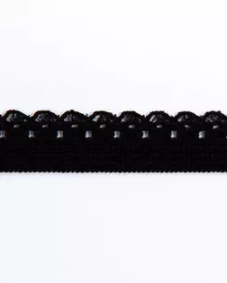 Резинка ажурная черный 10мм 71,5% полиамид/28,5% эластан арт. ПРС-2703-2-ПРС0046191