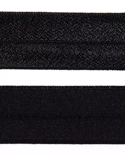 Резинка окантовочная черный 25мм 77% полиамид/23% эластан арт. ПРС-2711-2-ПРС0046292