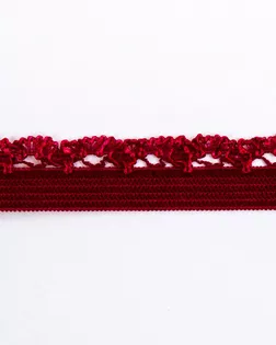 Резинка ажурная бордовый 11мм 76% полиамид/24% эластан арт. ПРС-2681-12-ПРС0046317