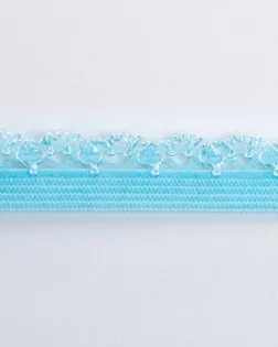 Резинка ажурная голубой 11мм 76% полиамид/24% эластан арт. ПРС-2681-17-ПРС0046381