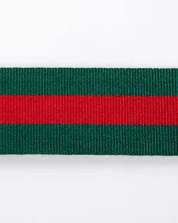 Лента лампасная зеленый/красный 25мм полиэстер арт. ПРС-2742-2-ПРС0047259