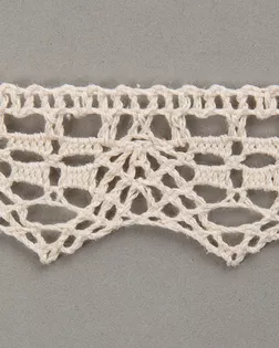 Тесьма вязаная ажурная бежевый 30мм хлопок арт. ПРС-2790-1-ПРС0050001