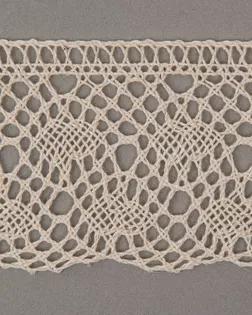 Тесьма вязаная ажурная бежевый 40мм хлопок арт. ПРС-2791-1-ПРС0050003