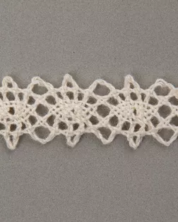 Тесьма вязаная ажурная бежевый 11мм хлопок арт. ПРС-2792-1-ПРС0050004