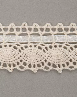 Тесьма вязаная ажурная бежевый 19мм хлопок арт. ПРС-2795-1-ПРС0050007