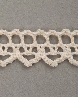 Тесьма вязаная ажурная бежевый 18мм хлопок арт. ПРС-2804-1-ПРС0050015