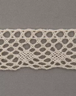 Тесьма вязаная ажурная бежевый 20мм хлопок арт. ПРС-2816-2-ПРС0050030