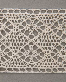 Тесьма вязаная ажурная бежевый 40мм хлопок арт. ПРС-2799-2-ПРС0050032