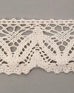 Тесьма вязаная ажурная бежевый 60мм хлопок арт. ПРС-2815-2-ПРС0050126