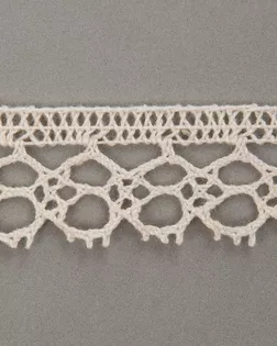 Тесьма вязаная ажурная бежевый 18мм хлопок арт. ПРС-2837-2-ПРС0050165
