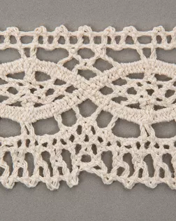 Тесьма вязаная ажурная бежевый 45мм хлопок арт. ПРС-2845-2-ПРС0050175