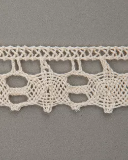Тесьма вязаная ажурная бежевый 15мм хлопок арт. ПРС-2848-2-ПРС0050183