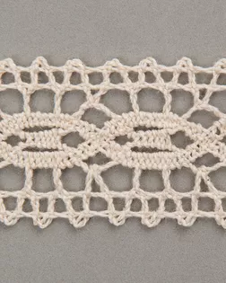 Тесьма вязаная ажурная бежевый 25мм хлопок арт. ПРС-2850-2-ПРС0050187